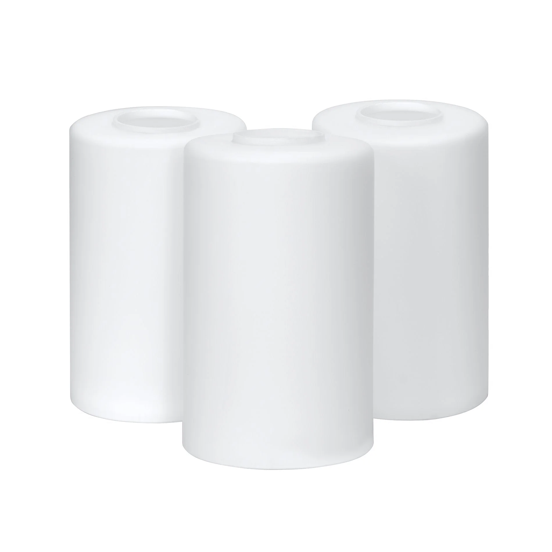 7 Cylinder Glass Shades, Opal Replacement Glass, 3-Pack