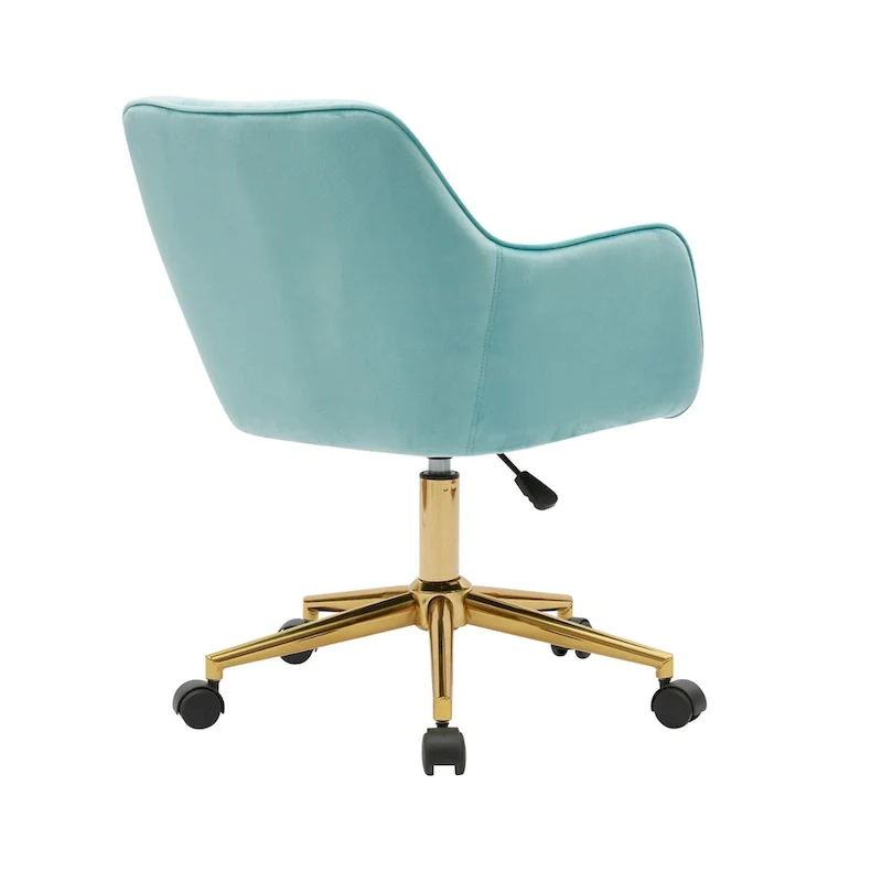 Home Office Chair With Gold Metal Legs