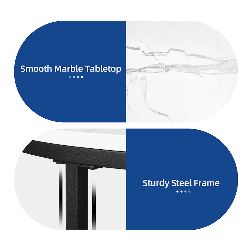 Moasis Industrial 2-Tier Round Coffee Table with Shelf