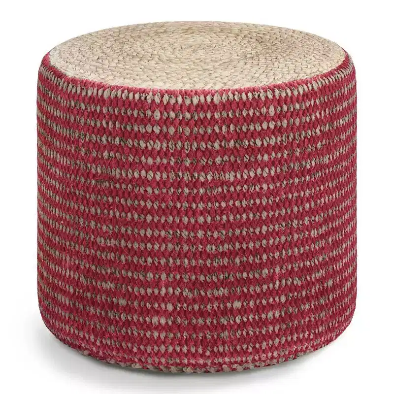 Round Braided Pouf
