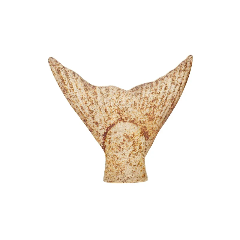 Distressed Metal Salmon Tail Accent Decor - 11.8 L x 2.0 W x 10.0 H