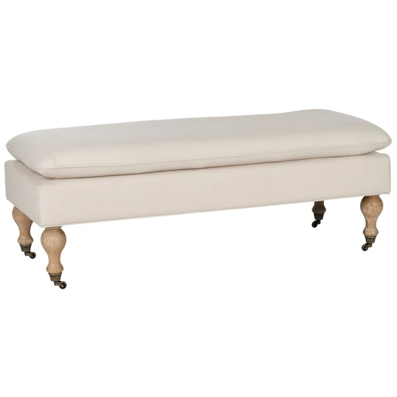 Pillowtop Grey/ Sage Bench - 0 - 52 W x 21 D x 19 H