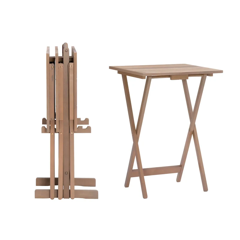 Acacia Driftwood Tray Table Set