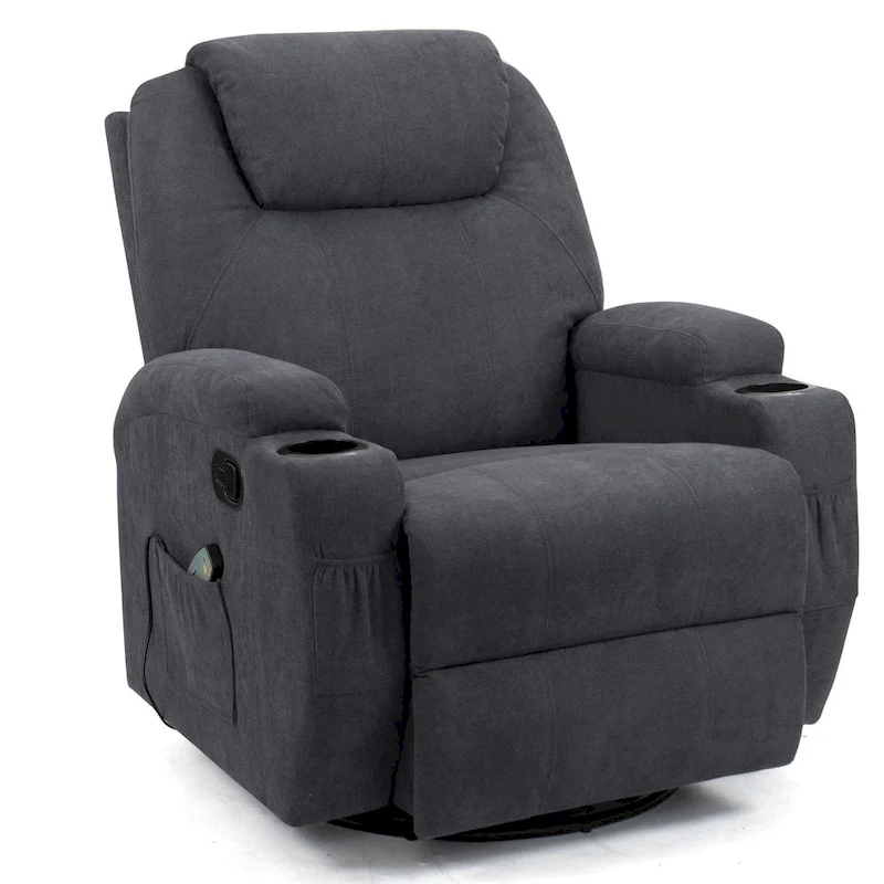 Homall Massage Recliner Chair Swivel Fabric Living Room Sofa