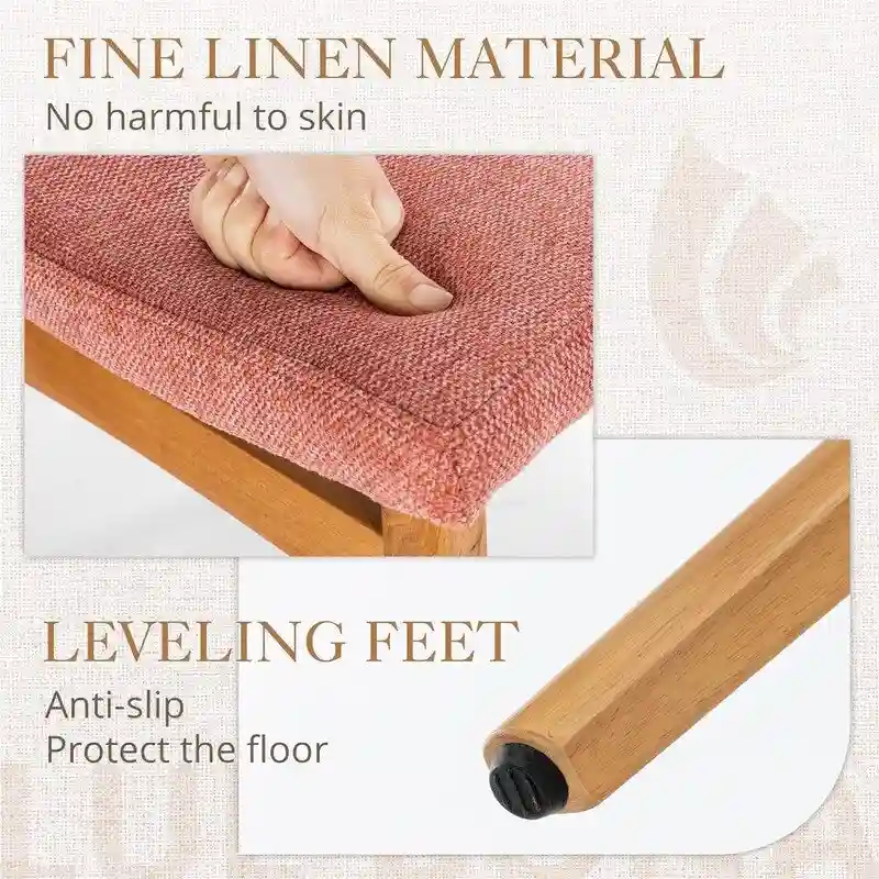 Saddle Cushion VanityStool - 17.83D x 12.4W x 16.53H