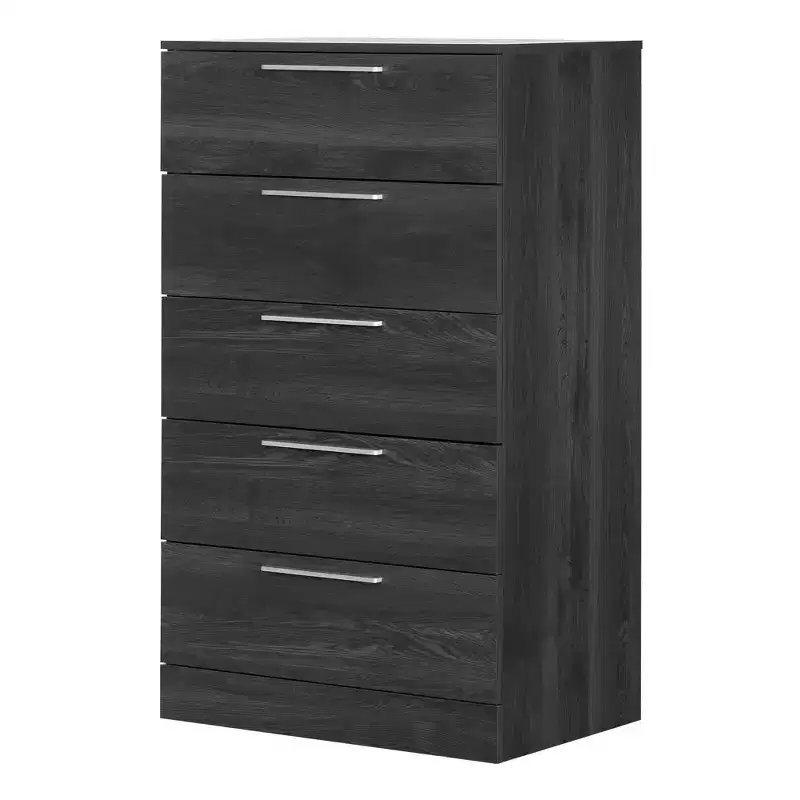 Weathered Oak 5-Drawer Dresser, Traditional Style, 1-Person Assembly