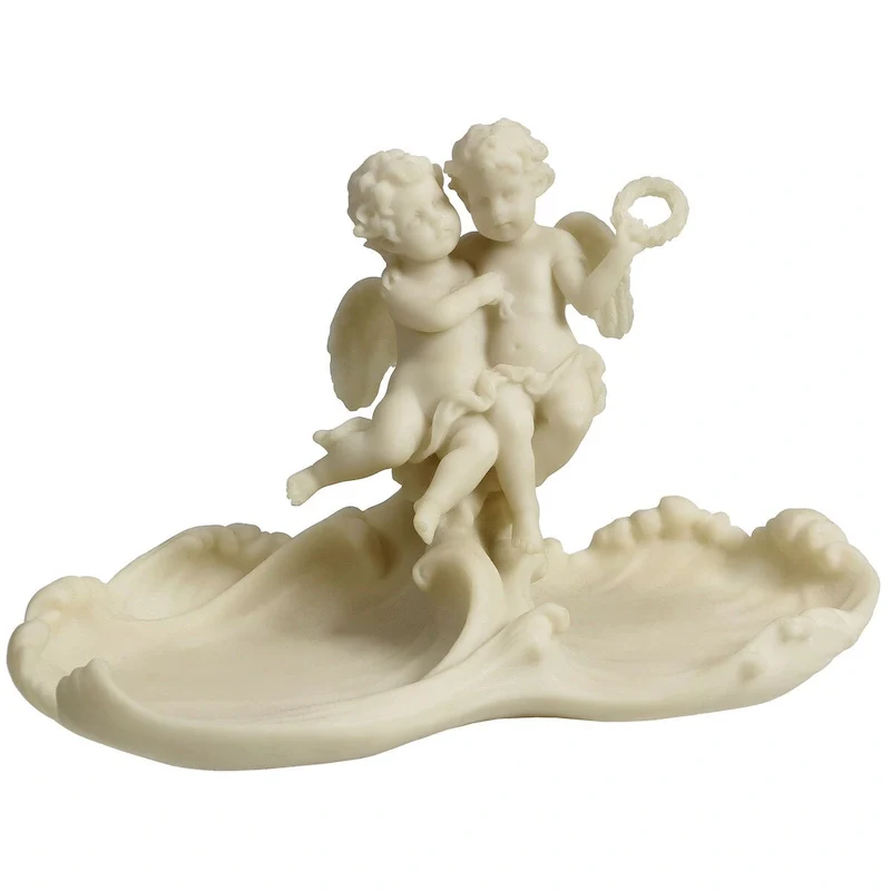 Veronese 9.1L Cherubs On Wave Tray Resin White