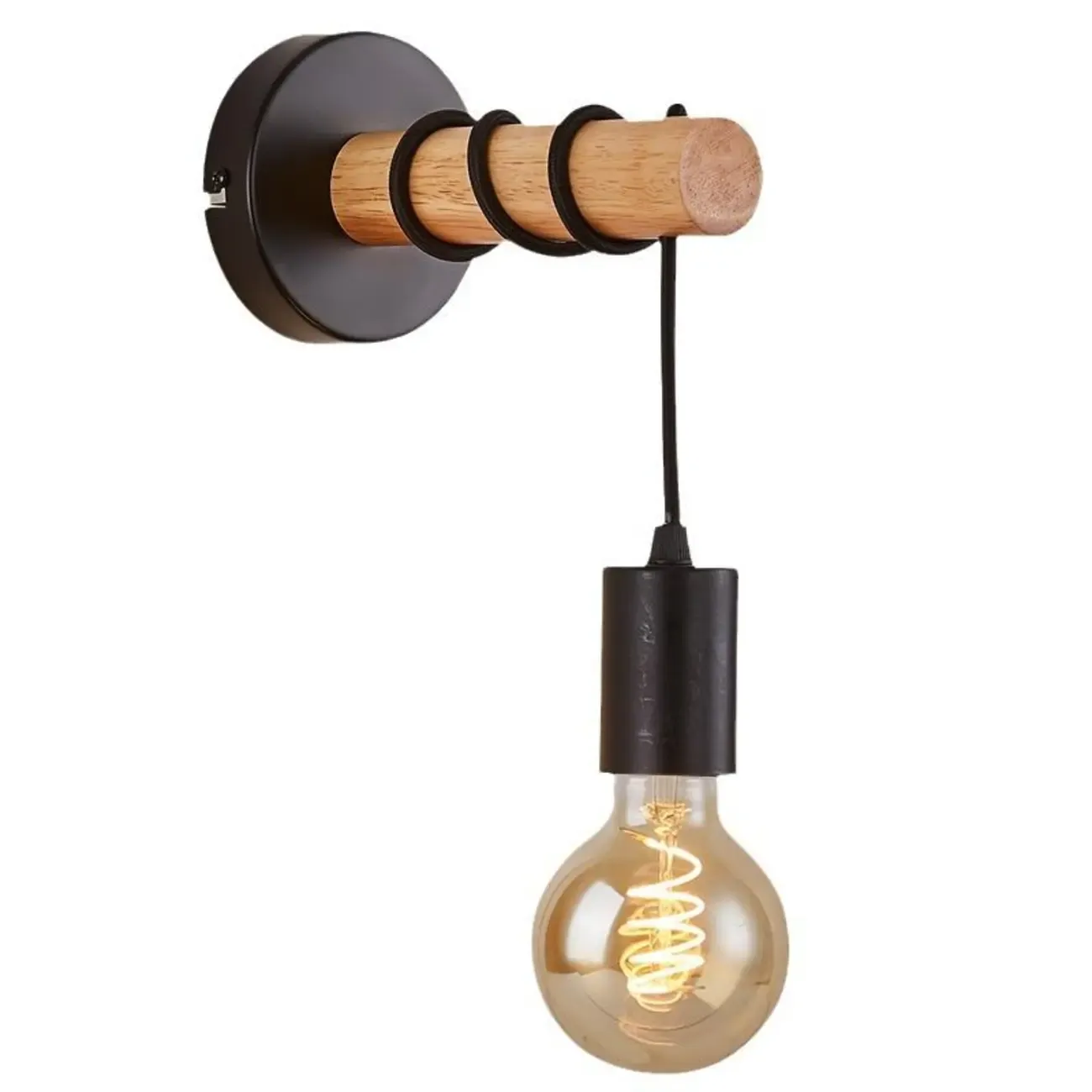Industrial Black Geometric Wall Sconce Light Residential Use