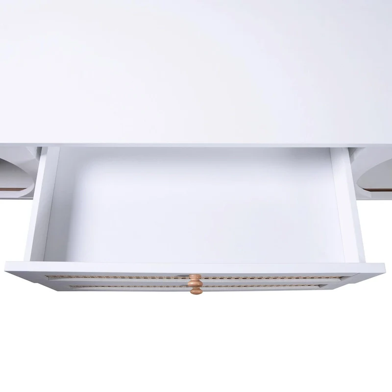 Modern Farmhouse Media Console with Solid Wood Legs