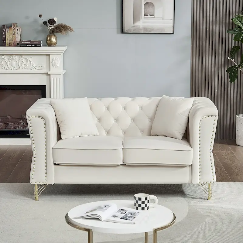 60.2 Chesterfield Velvet Sofa