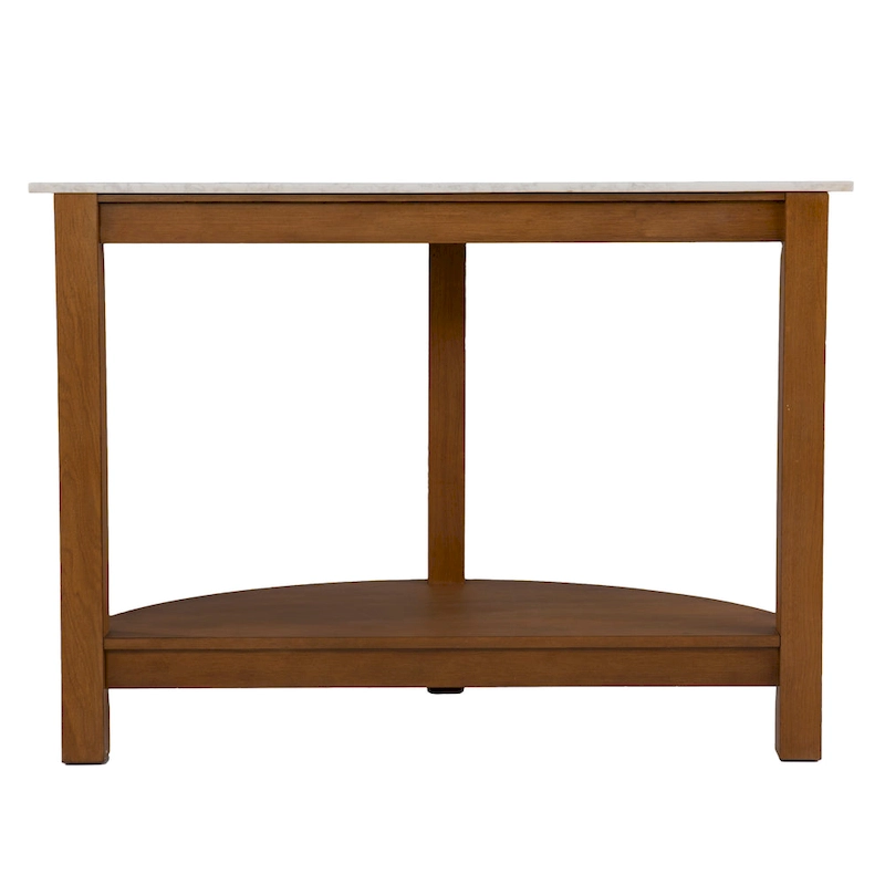 SEI Furniture Carmona Natural Wood Two Tier Console Table