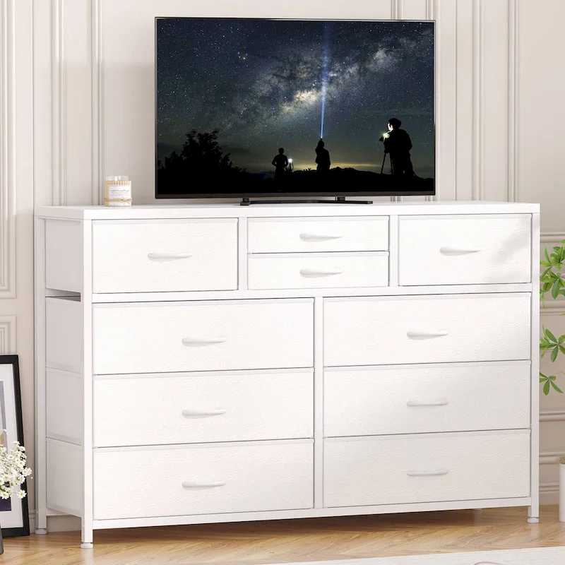 10-Drawer Dresser with TV Stand Top