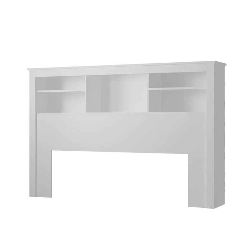 65Timechee Queen Bookcase Headboard RGB Light Adjustable Shelf