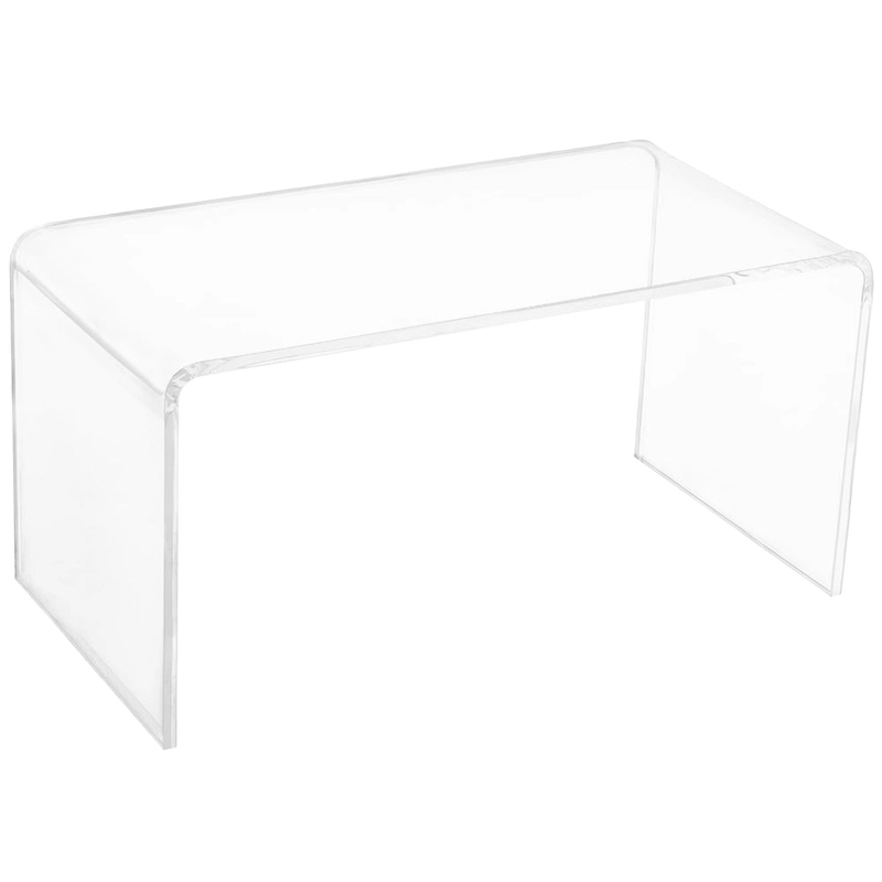 HomCom 32 Long Rectangle All Acrylic 20mm Thick Waterfall Coffee Table, Clear