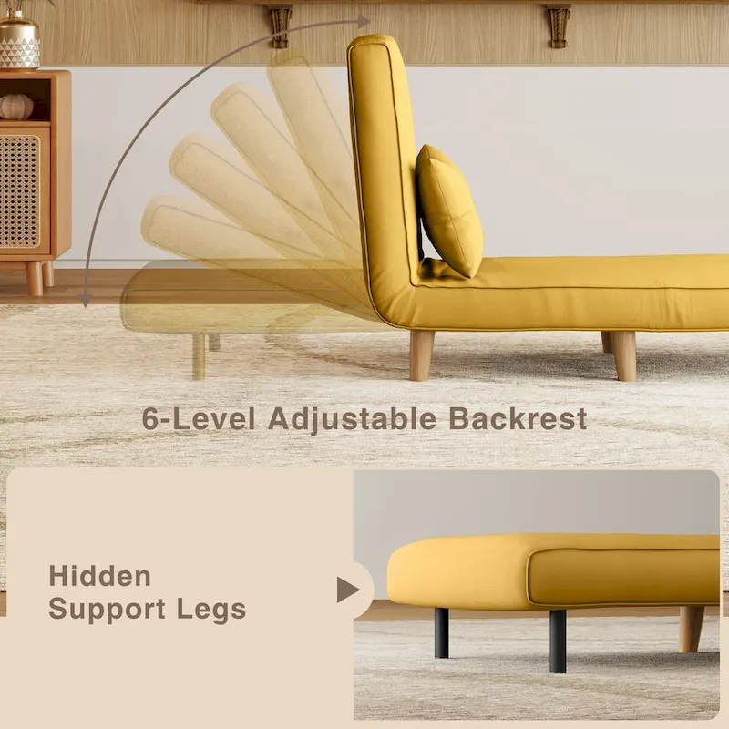 Dark Grey 3-in-1 Convertible Sleeper Chair Single