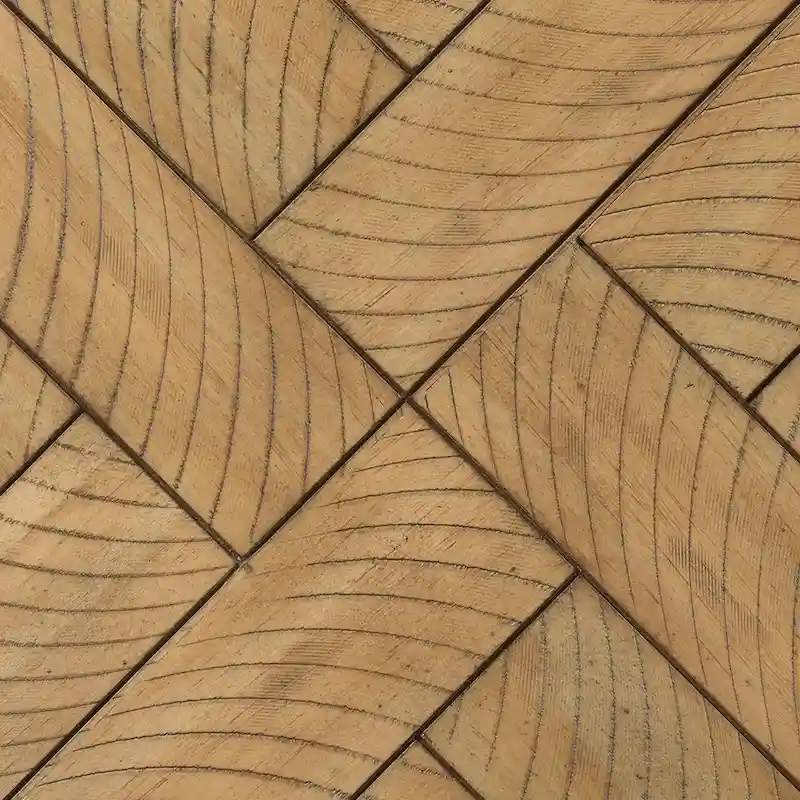 Chevron Pattern 44 Length Wooden Entryway Dining Bench