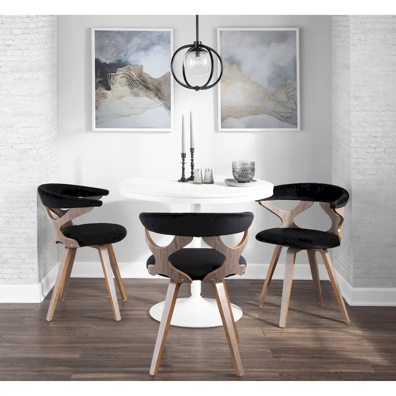 Viby Mid-century Modern Swivel Dining/ Accent Chair - N/A