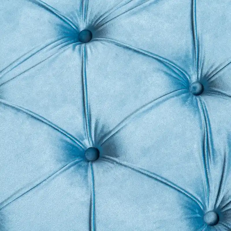 Zelfa Modern Glam Tufted Velvet Round Ottoman by Christopher Knight Home