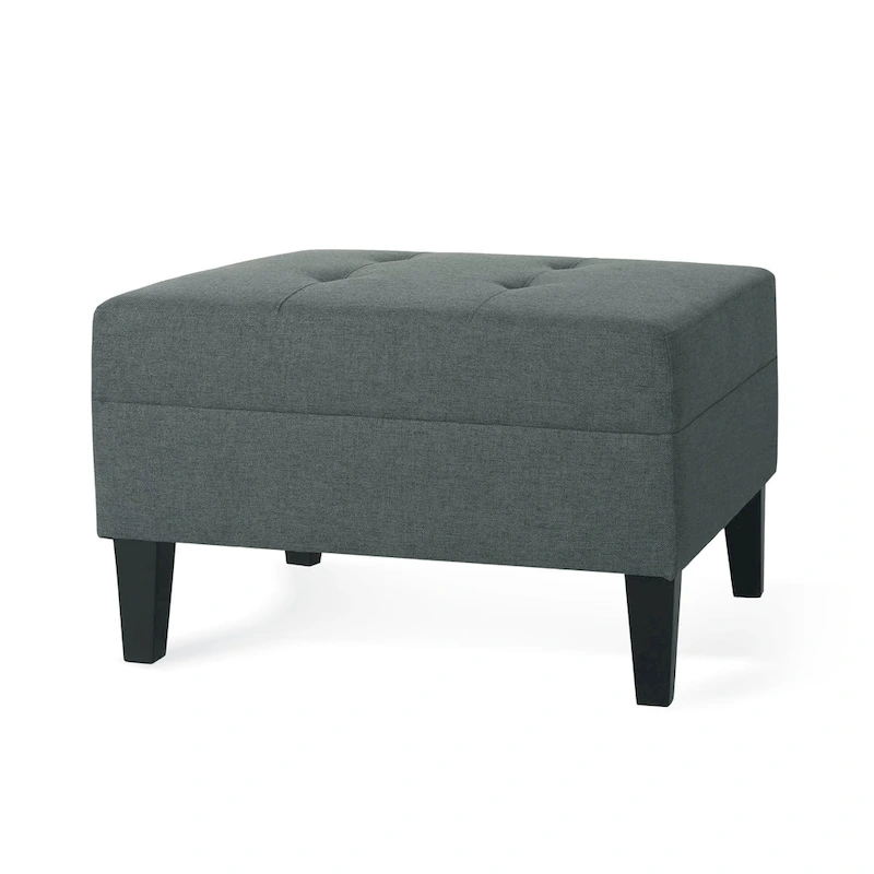 Tiernan Tufted Fabric Ottoman by Christopher Knight Home
