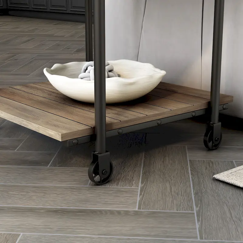 24-inch Steel 1-Shelf End Table