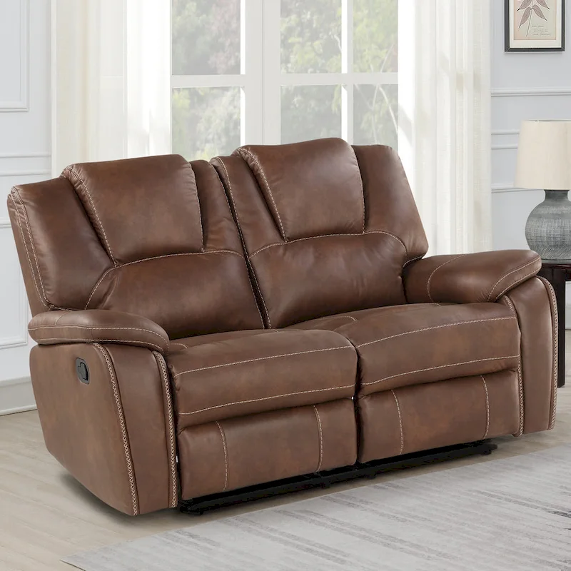 Steve Silver Kameryn Faux Leather Manual Reclining Loveseat