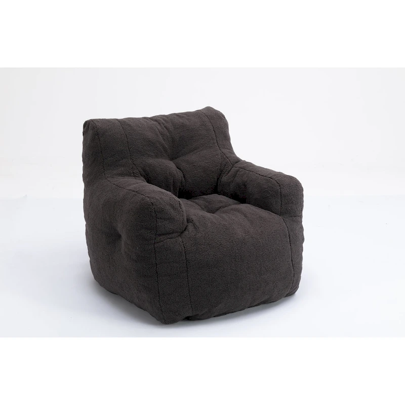 Soft Tufted foam bean bag chair with Teddy fabric