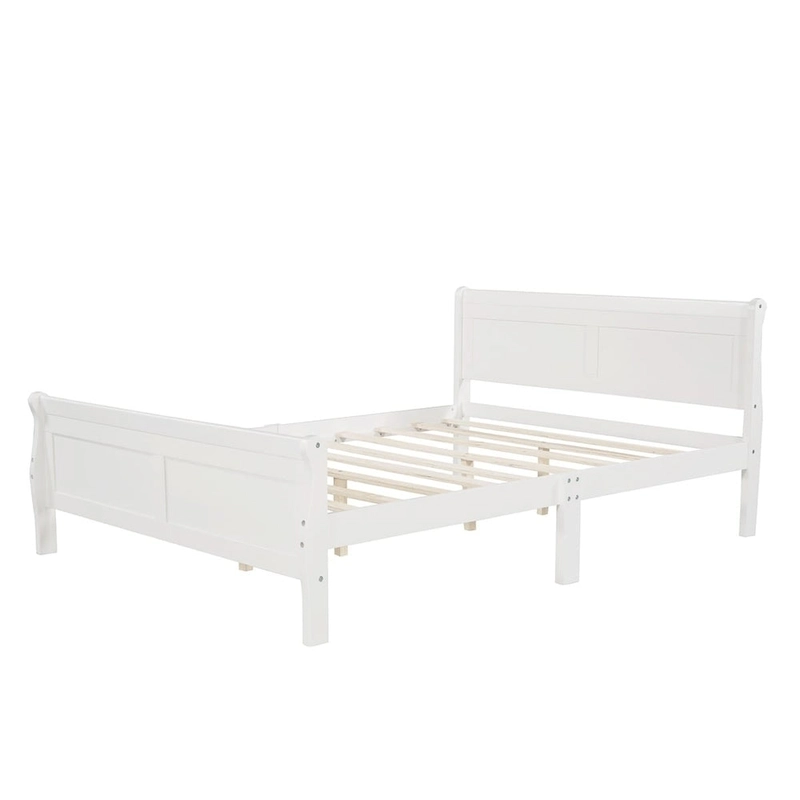 Harper & Bright Designs Wood Twin Sleigh Bed with Headboard and Footboard