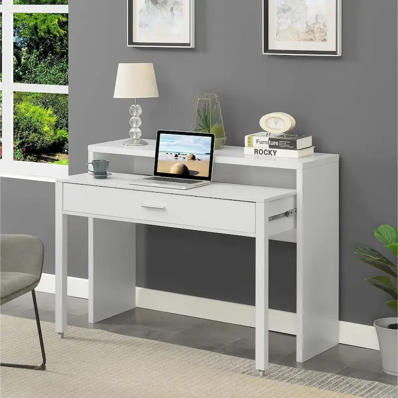 Newport JB Console/Sliding Desk with Drawer and Riser
