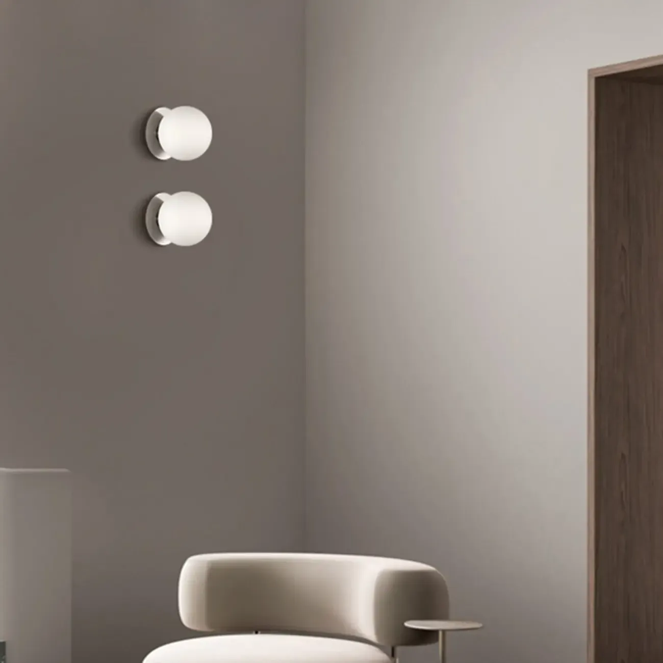 Modern Frosted Glass White Globe Round Wall Sconce