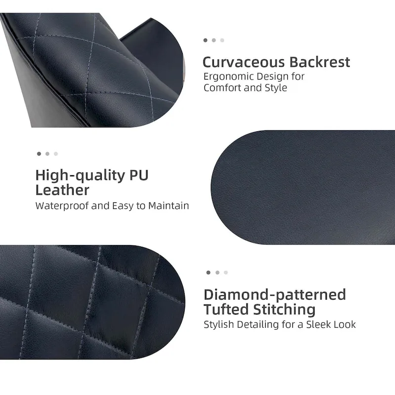 Felice Modern Swivel Height Adjustment Diamond-Tufted Office Chair by HULALA HOME