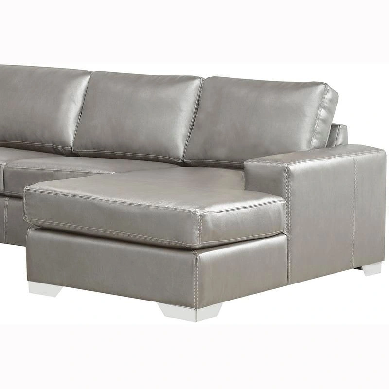 Mitchell Modern Premium Top Grain Italian Leather Sectional Sofa