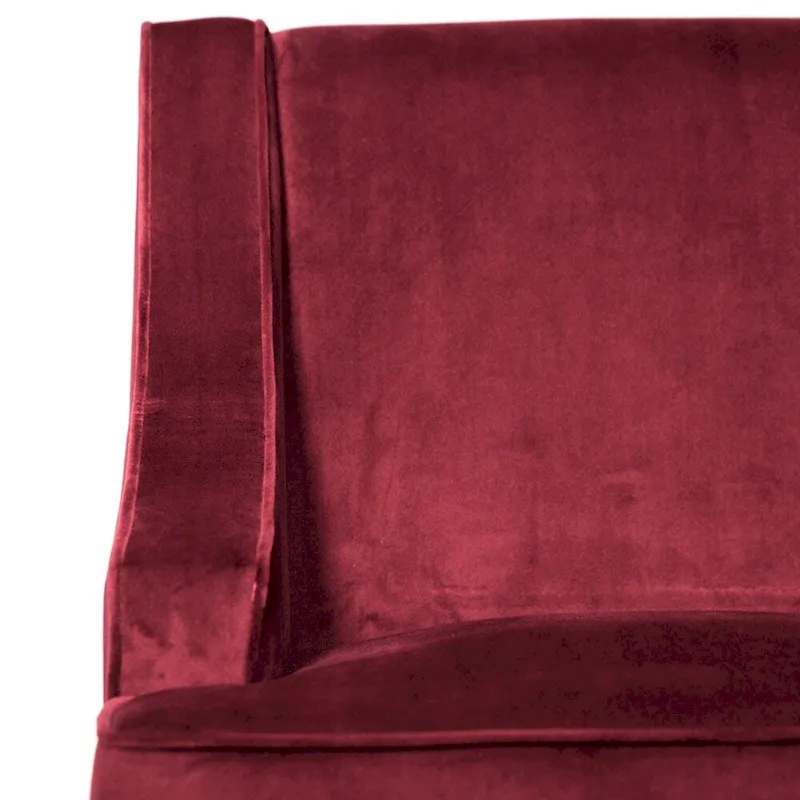 HomePop Swoop Arm Accent Chair in Berry Merlot Velvet