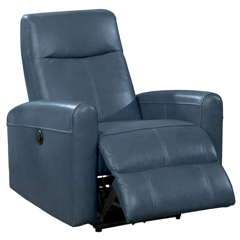 Eli Contemporary Leather Living Room Power Recliner with Lumbar Massage