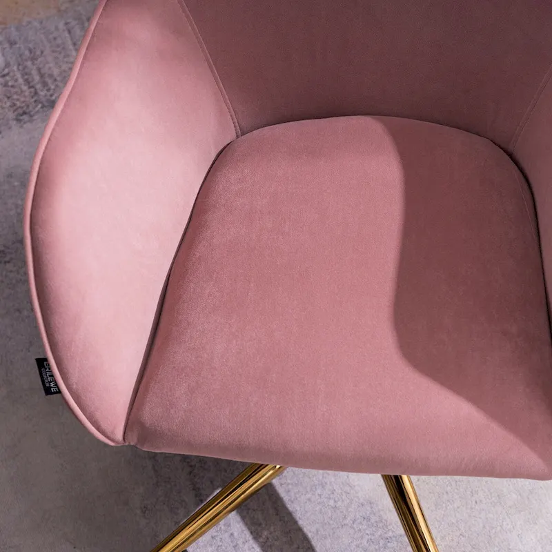 Home Office Chair With Gold Metal Legs