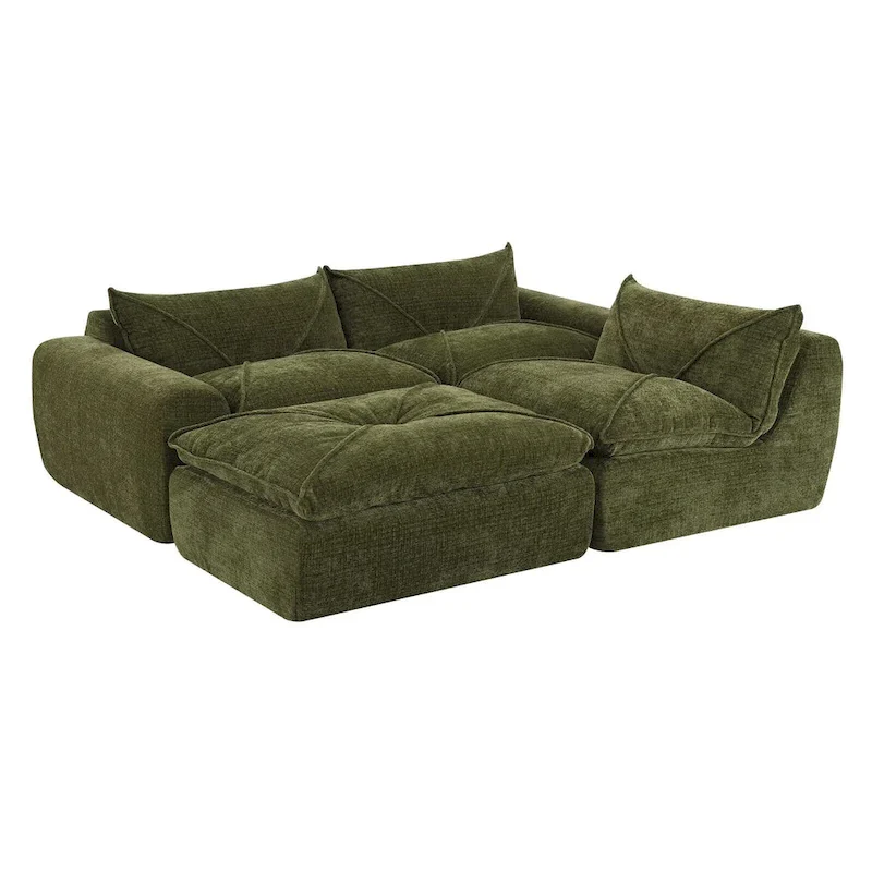 116  Fully Compressed Sofa with High Density Foam,Particle Chenille