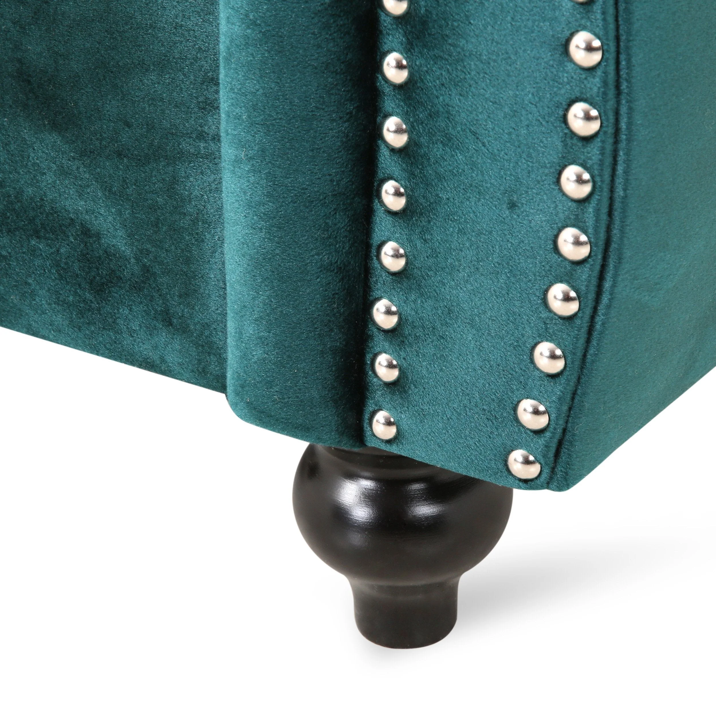 Modern Glam Velvet Channel Stitch Sectional Sofa Set - NH834413