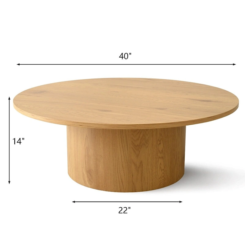 Pedestal 40  Coffee Table