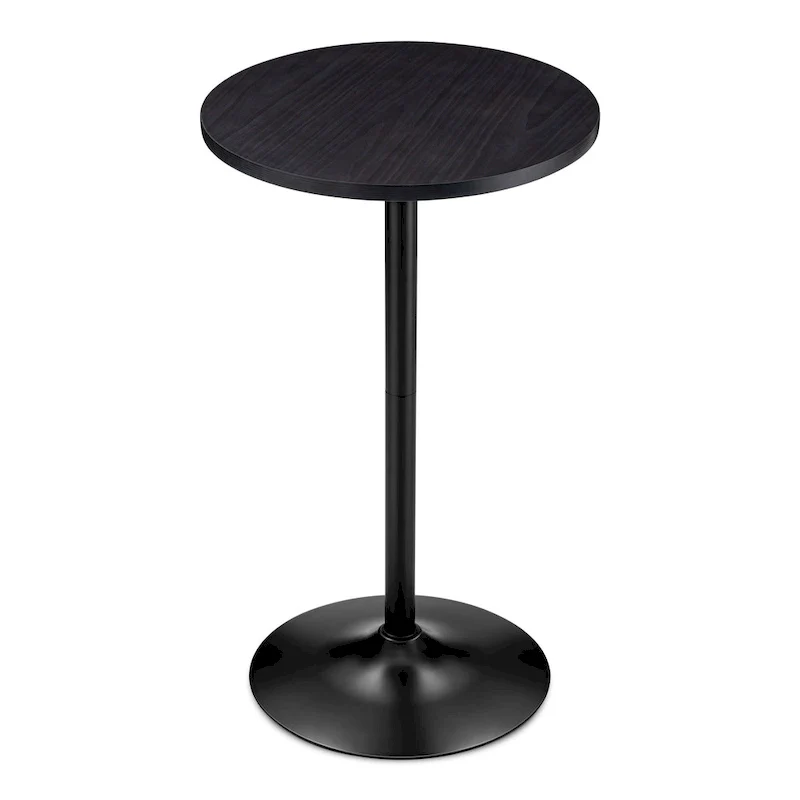 39.5H Modern Bistro Walnut Top Round Pub Bar Table