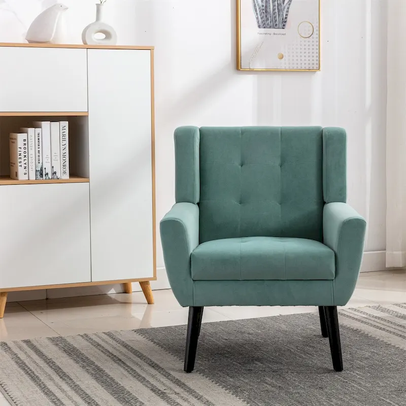 Soft Velvet Ergonomics Accent Chair for Living Room