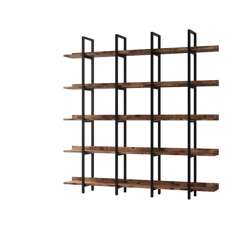 5 Tier Bookcase Home Office Open Bookshelf