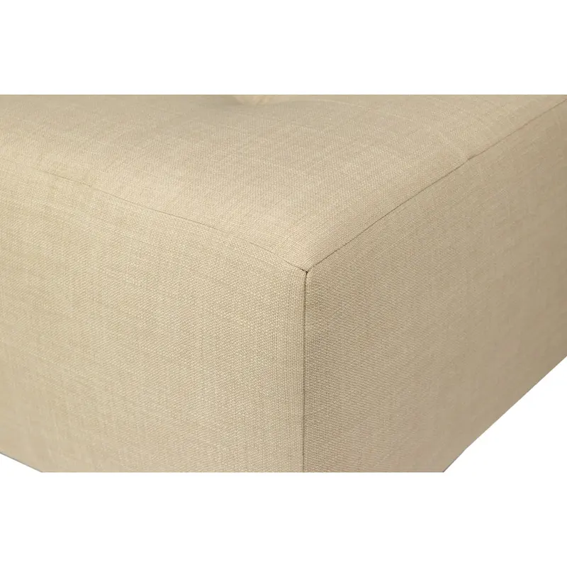 MJL Furniture MAX Button Tufted Upholstered Square Blue Ottoman