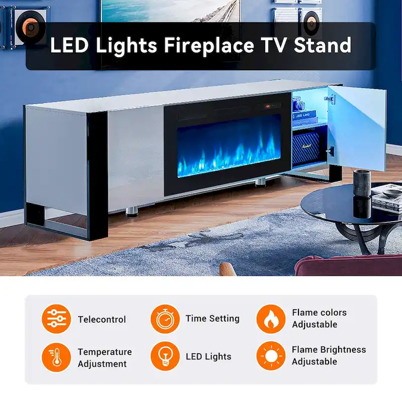 70 Modern Entertainment Center with 36 Fireplace