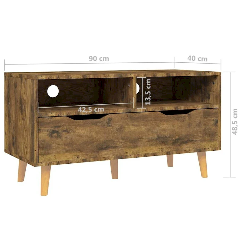 vidaXL TV Stand TV Console Sideboard TV Unit Home Media Unit Engineered Wood - 35.4  x 15.7  x 19.1