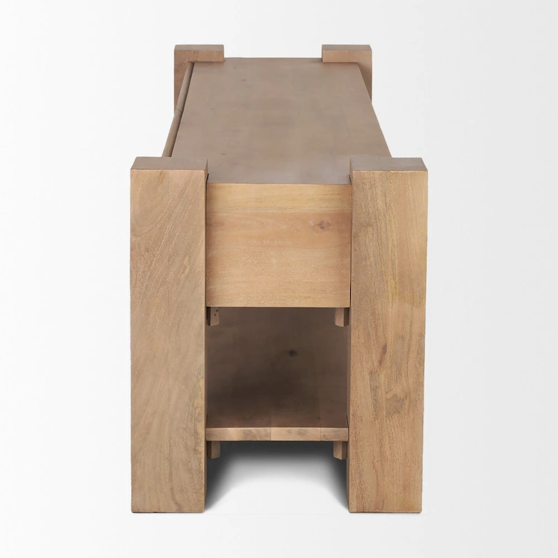 Beth Light Brown Wood Media Console - 70.0L x 20.0W x 24.0H