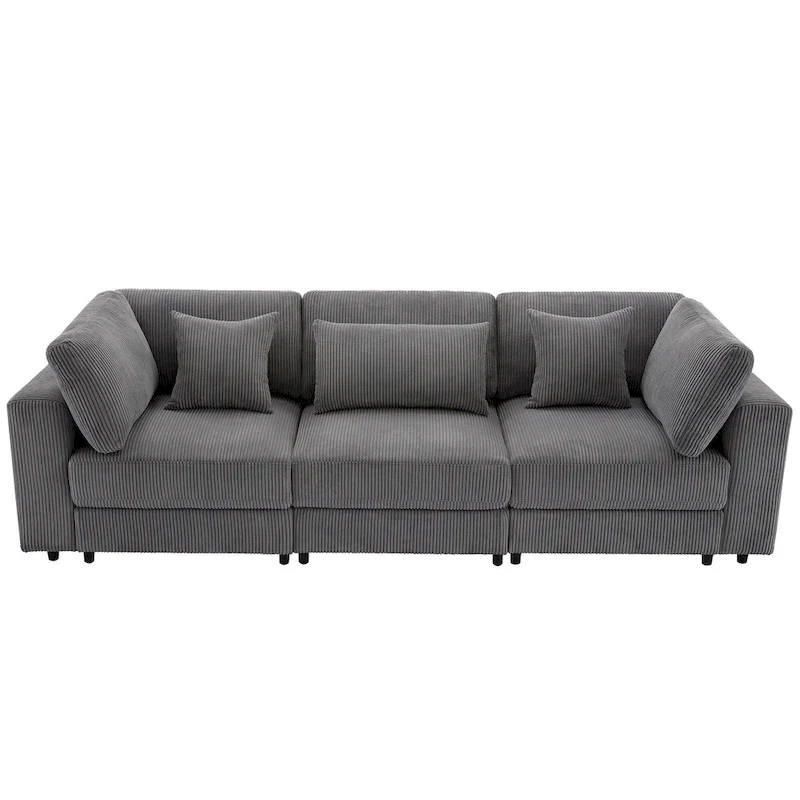 105 Sofa with Cushions and 5 Pillows