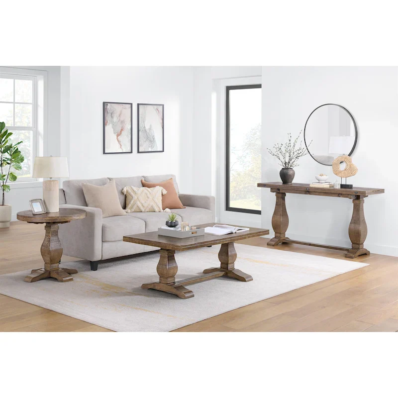 Napa 50 Solid Wood Pedestal Coffee Table