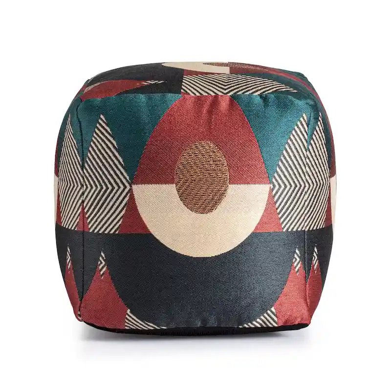 Jani Martinique 18 x 18 x 18 Square Indoor/Outdoor Pouf Ottoman