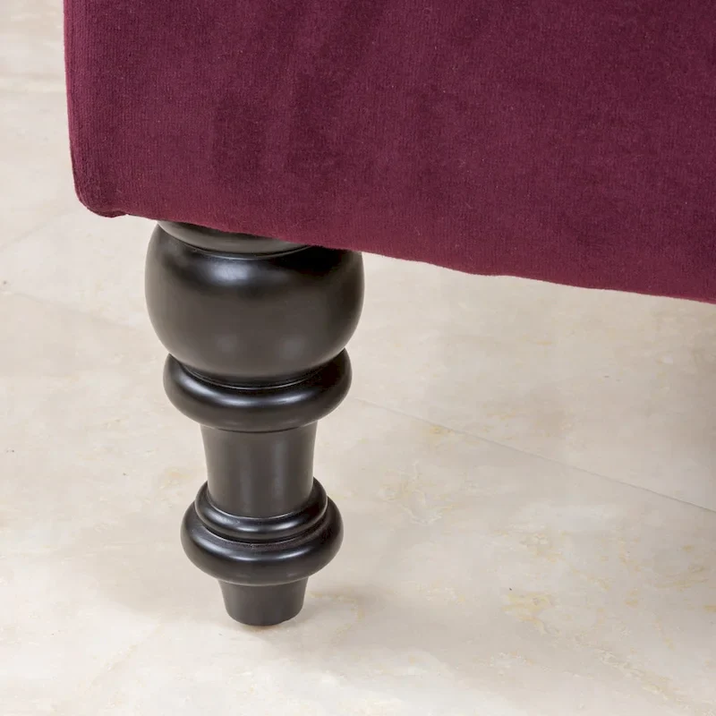 Jeremy Tufted Fabric Ottoman by