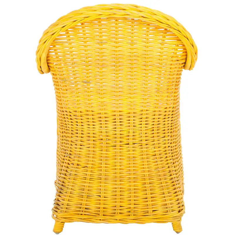 SAFAVIEH Sinja Yellow Rattan Club Chair - 24  x 26  x 35  - 24Wx26Dx35H