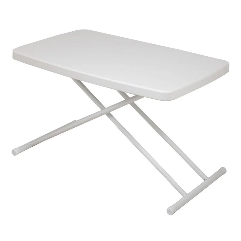 30x20inch Folding Table Lifting Picnic Camping Dining Rectangle White